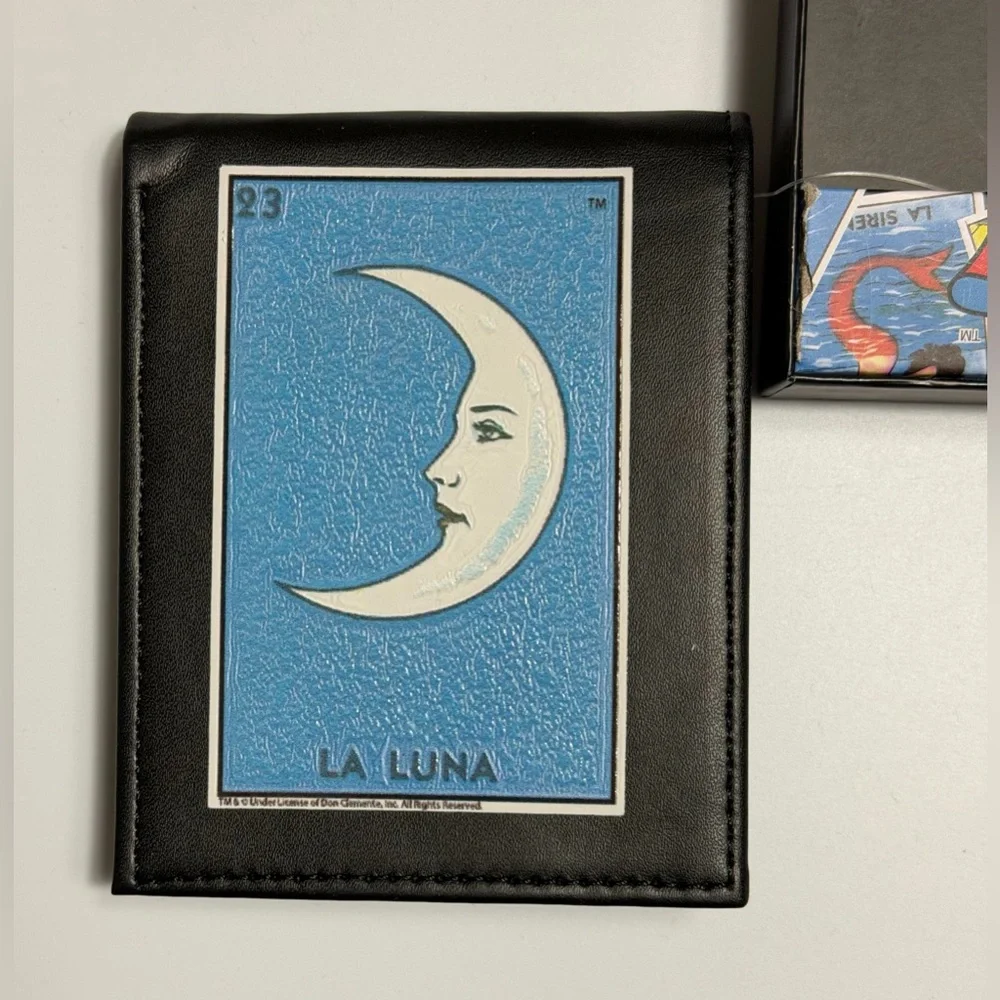 Loteria Don Clemente La Luna Bifold Wallet NEW Gift w/Box Mexican Bingo